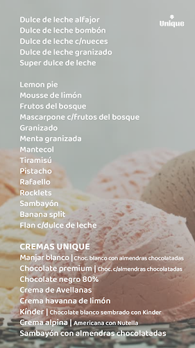 Opinii despre Unique Helados Bistró în Rosario - Gastronomía y hostelería