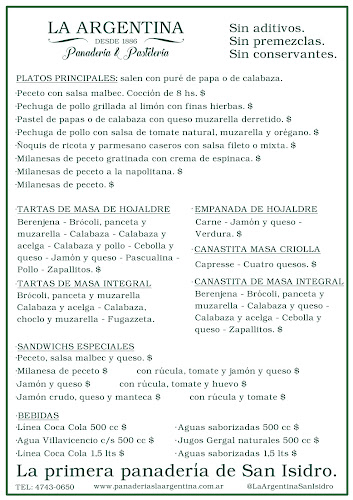 La Argentina San Isidro - Gastronomía y hostelería
