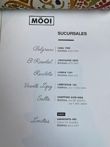 Möoi Vicente López - Gastronomía y hostelería