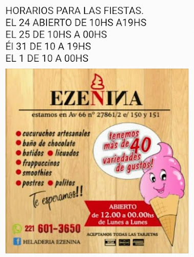 Opinii despre HELADERIA EZENINA în Los Hornos - Gastronomía y hostelería