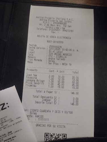 Comentarii opinii despre Antica Pizzería