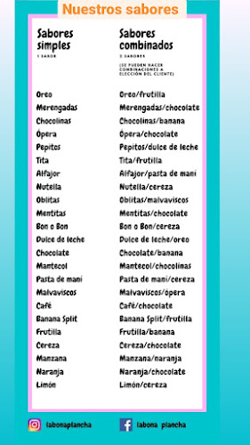 la bona plancha helados tailandés