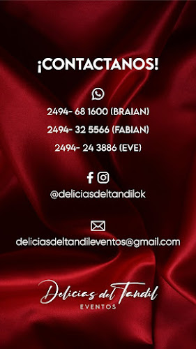 Opinii despre delicias del tandil eventos în Tandil - Gastronomía y hostelería