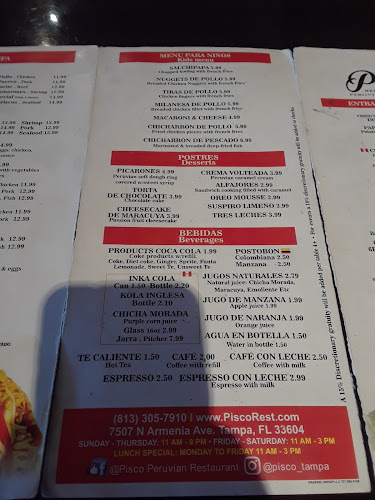 Pisco Restaurant and Bar - Tampa