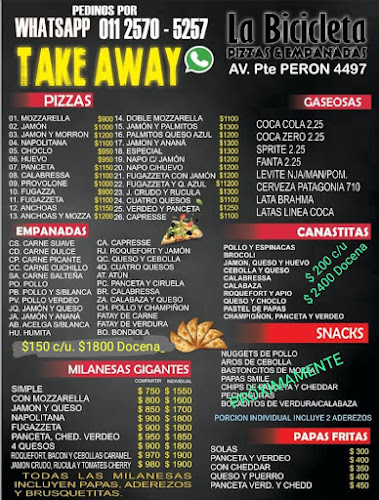 Opinii despre La Bicicleta Pizzas & Empanadas José c paz în José C. Paz - Gastronomía y hostelería