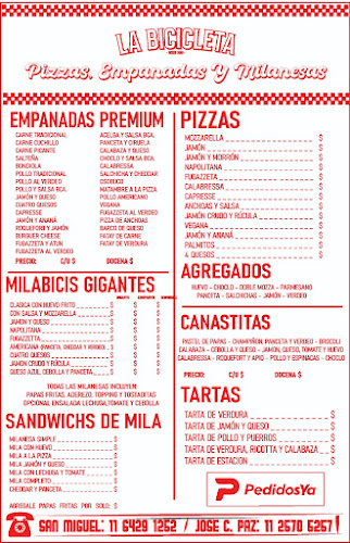 La Bicicleta Pizzas & Empanadas José c paz