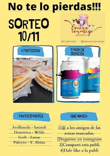 Opinii despre Pastelería Cocina conmigo în Avellaneda - Gastronomía y hostelería
