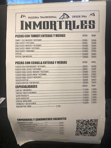 Opinii despre Pizzeria Inmortales Rosario în Rosario - Gastronomía y hostelería