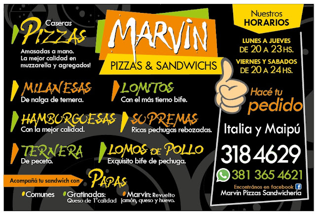 Marvin pizzas & sandwichs