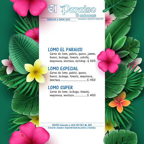 Comentarii opinii despre El Paraíso Restaurant y Alquiler de Salón