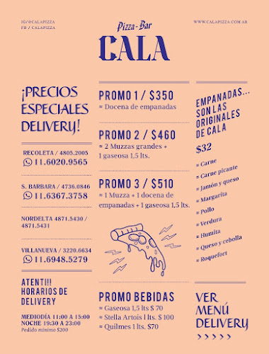 Cala Pizza y Bar Santa Bárbara - Troncos del Talar