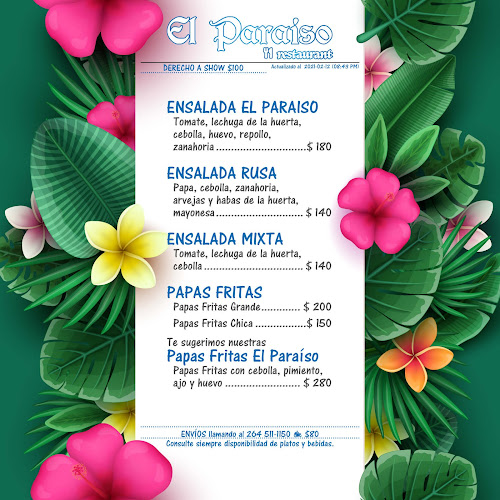 El Paraíso Restaurant y Alquiler de Salón - Gastronomía y hostelería