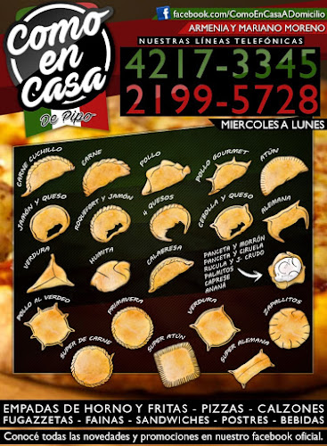 DE PIPO - Como en Casa - Empanadas, Pizzas y más! - Sarandí