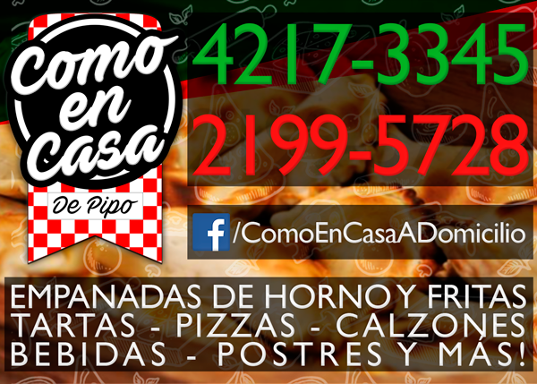 DE PIPO - Como en Casa - Empanadas, Pizzas y más!