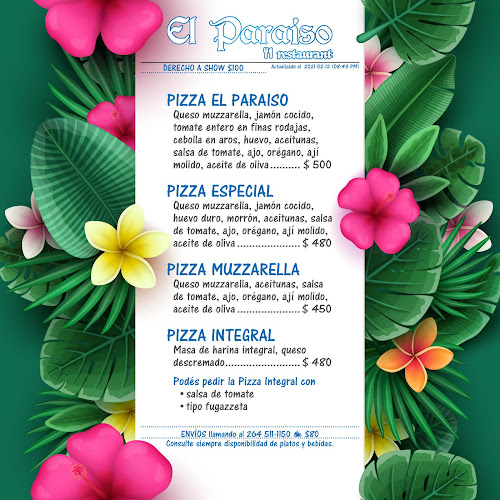 El Paraíso Restaurant y Alquiler de Salón - San Martín