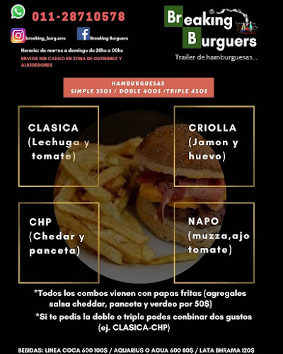 Opinii despre Breaking Burguers în Juan María Gutiérrez - Gastronomía y hostelería